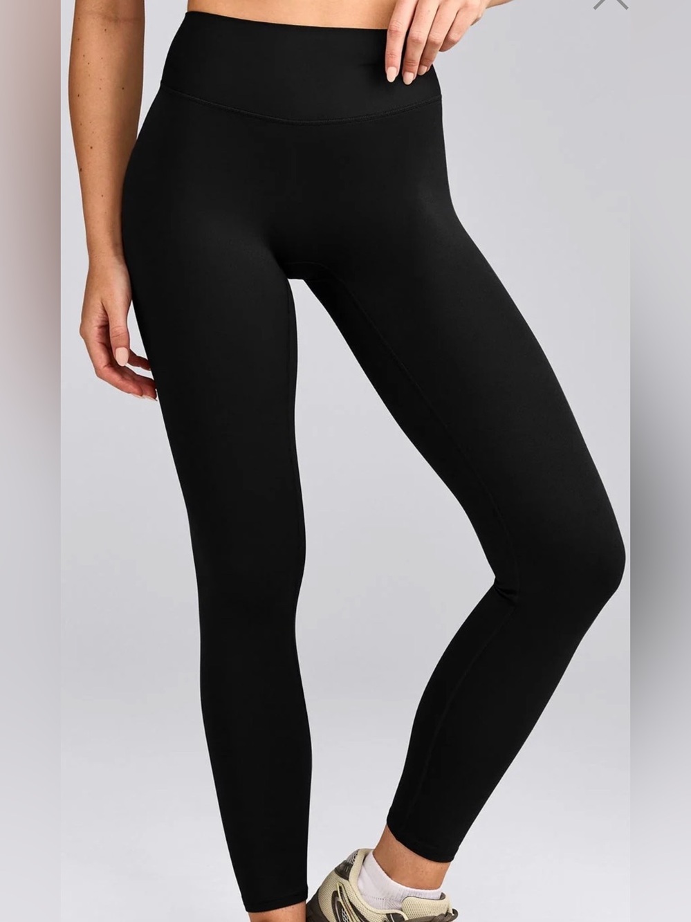 Oner Active SoftMotion™ High Waisted Leggings with White Logo, Long, Black